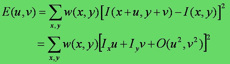 Apply 2 nd order Taylor series expansion: y x y x y x y y x x y x I y x I y x w C y x I y x w B y x I y x w A Bv Cuv Au v u E,, 2, 2 2 2 ),