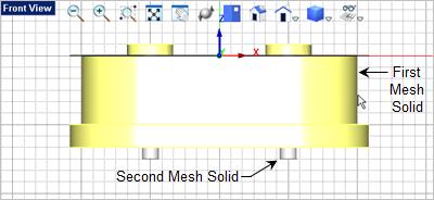 115 VisualCAD 2018 Exercise Guide 19. Select the body again as the first mesh solid. 20. This time select the 0.3750" ejector pin mesh solid on the right to subtract it from the body. 21.
