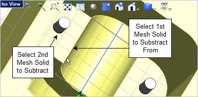 From the Curve Modeling select the Subtract Mesh 144