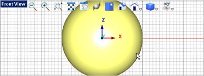 For the sphere radius, enter 3,0,0 corresponding grid point and press <Enter>.