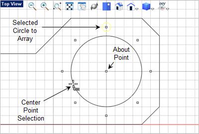 31 VisualCAD 2018 Exercise Guide 20. Now move the cursor over the 2" diameter circle until the center point is displayed and then selected it. 21.
