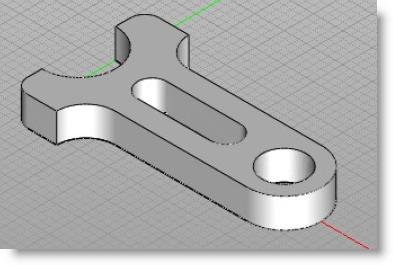 0 in the command input bar and press the <Enter> key. Command Prompt: Extrude:: Enter extrusion distance::[l=1.