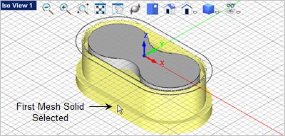 97 VisualCAD 2018 Exercise Guide 15. Now from the Curve Modeling tab select the Merge Curves command and then right-click or press <Enter> to merge them into one curve. 16.