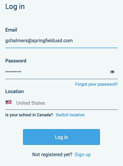 Log In To log into the SchoolMessenger app: 1. Click Log in on the menu bar. 2. Enter the email address, password and location you used to register in the SchoolMessenger app.