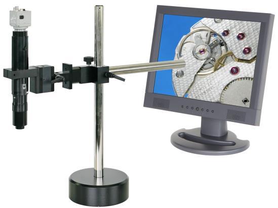 VIDEO Video control system MA 152-705-Z1 with swivel arm stand Zoom optic 6.5x with 4 position settings and adapter 0.67x Camera 1/2" and monitor 15" Magnifi- Add.