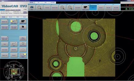Videocad EVO Measuring and comparison software Free placing of work pieces with aligning and positioning of the drawing. High measurement accuracy thanks to magnifications suiting your requirements.