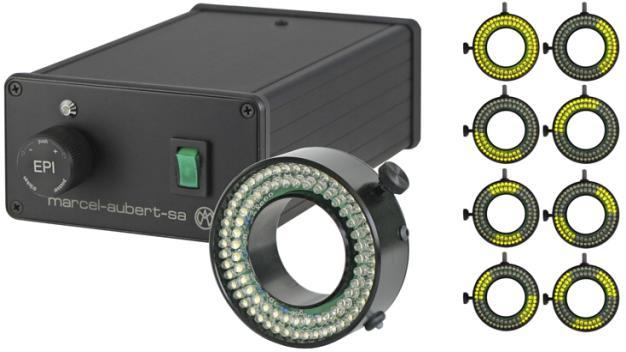 LED color, green External Ø 59 mm or Ø 30 mm Dimmer LED ringlight incident
