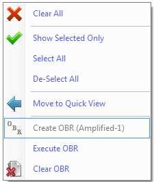 OBR is a bible search feature that retrieves all scriptures from other bibles simultaneously based on scriptures already listed and refined in Custom View.