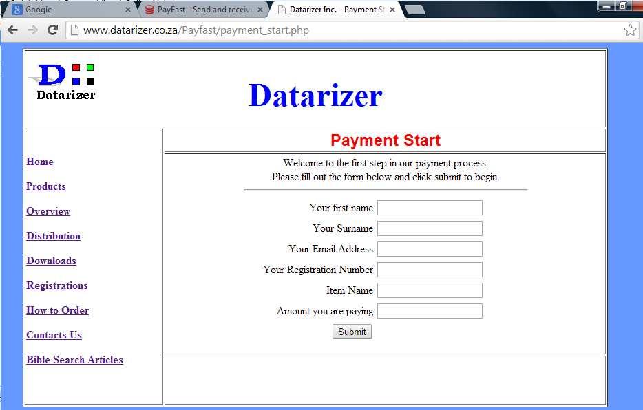 Datarizer Holy Bible Concordance Version 3 Page 20 of 21 10 Figure 14 First Payment screen Figure 15 Second Payment screen Payment for Licence is simple and straight forward.