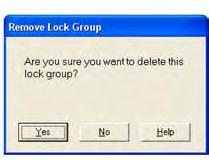 Removing Lock Groups To remove a Lock Group from the