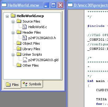 All we have to do now is to create a new document and type in a simple program as the HelloWorld project. Under File, click on New. A new document will be created with an empty template.