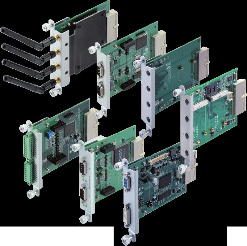 display module EPM-DK01: mini PCI and mini PCIe expansion modules EPM-DK02: 2-slot mini PCIe expansion module Introduction Moxa s V2400 series expansion modules, which come with serial ports, CAN