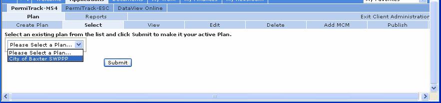 Return to the Plan Selection Select a different plan: Click the Select tab to return to the Select page (below) where you can choose a different plan without creating a new plan.