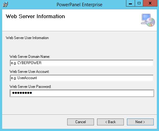 Enter the database IP address and the SA-level account credentials to create the database. Click Next.