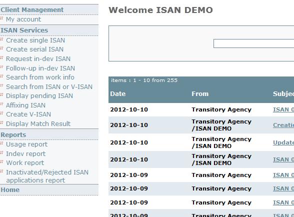 The serial work registration process starts with the selection of a Serial Header (the Serial record in the ISAN Database).
