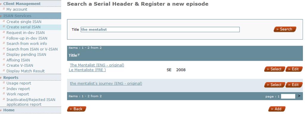 8/31 3.2 EXAMPLE 1: THE SERIAL HEADER IS ALREADY REGISTERED IN THE DATABASE.