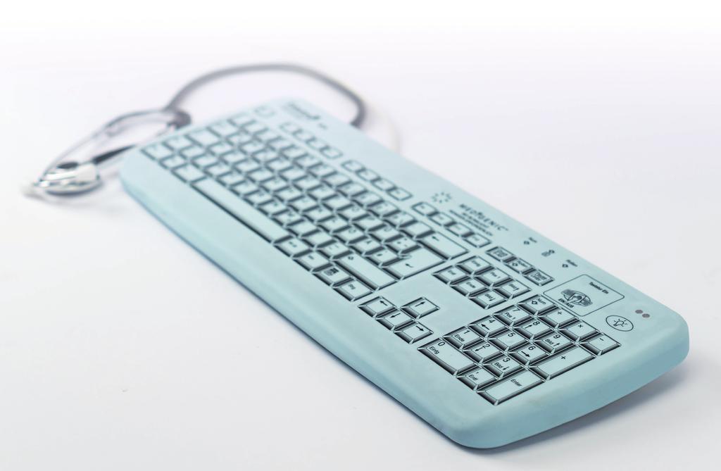 MEDIGENIC KEYBOARDS & MICE The MEDIGENIC keyboards and mice facilitate compliance with specified hygiene standards without foregoing ease of use.