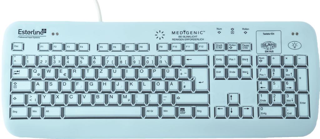 INPUT Medigenic Compliance Medigenic Compliance offers all of the same benefits as the Essential keyboard and also features a three-level backlight.