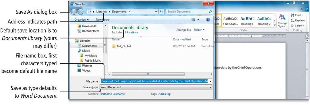 Create, Name, and Save Files Saving a file 2013
