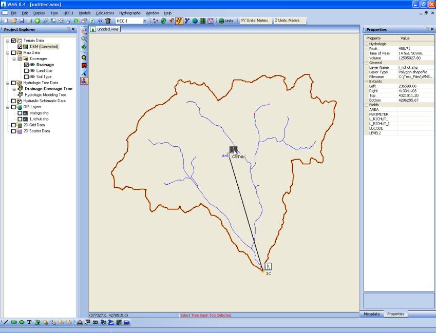 use, and soil data. Compute the geometric and hydrologic parameters required to run your HEC-1 model.