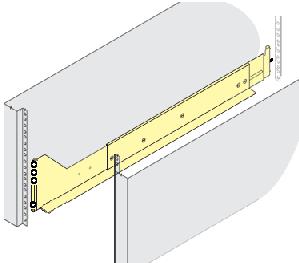 Extend the rail so that it fits inside the