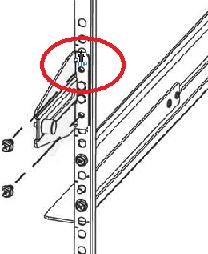 36 Hardware installation procedures Installing a Primary Shelf or an Expansion Shelf 6 You can use the flathead screws on the inside of the rail to extend or shorten it to fit into the rack.