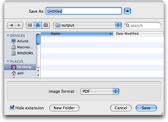SQLEditor Windows and Panels See also The Status Panel on page 73 The Image Export Panel Figure 25: The Image Export Panel This panel is used to export documents as image files.