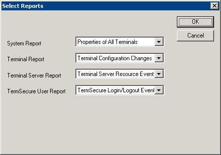 7.5.3 Reports (Selection) View > Reports will open the Select Reports window.