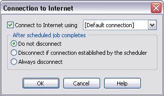 Using Total Recorder 161 Connect to Internet using - enables or disables connection to your ISP by dial-up line. You must choose a particular ISP from the list or use "[Default connection]".
