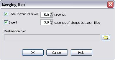 Using Total Recorder 179 Fade In/Fade Out interval: nn seconds.