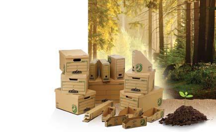 The Natural Choice Basic strength filing and storage products The range is compatible with conventional filing products 0% recycled board 0% recyclable Printed with water based inks Filing and