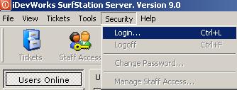 4.4.1 How do I LOGIN? In order to login and have access to this features, you either click on the blue link shown in figure Fig4.4.1 Or click on security on the menu and then click on the sub menu called Login Fig4.