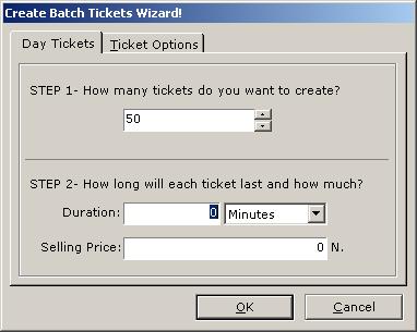 5.2.0 CREATING BATCH TICKETS In creating the batch tickets, it follows the same process as for the regular tickets.