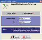 this service is used either login or logout the station and it can choose either single or multiple mode of PC.