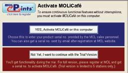Configuration Registration & Activation 1) Registration & Activation - Before can fully use the function of the MOLiCafe first have to create an account at MOL AccessPortal Berhad or find our sales
