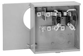 AMEREN IP (ILLINOIS POWER) APPROVED METER SOCKETS DIMENSIONS IN INCHES CUTLER-HAMMER CATALOG NUMBER DIMENSIONS CONNECTIONS CONCENTRIC KNOCKOUTS (SEE PAGE 8) H W D LINE LOAD 00 Ampere Single-Position