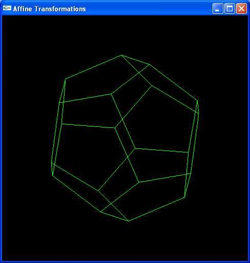 3D Programming glutwiredodecahedron(); unit in