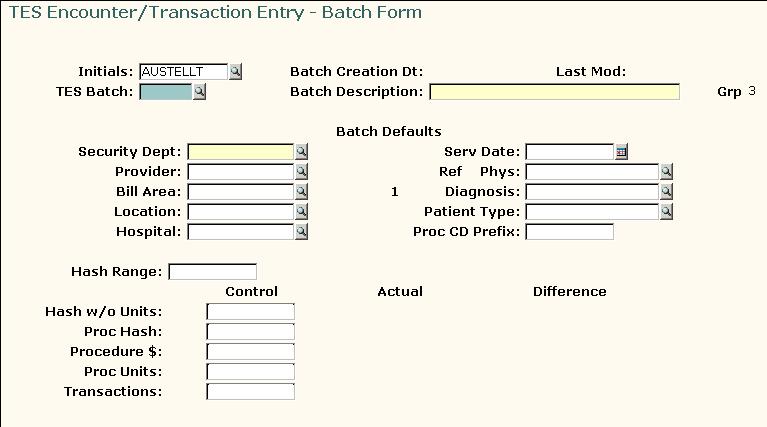 Creating a TES Encunter/Transactin Entry Batch Frm Steps fr creating a batch: 1. Using IDX Web, click lcated n the Vertical Tlbar (VTB). 2.