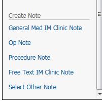 In this example, Internal Medicine Ambulatory workflow quick picks are shown.