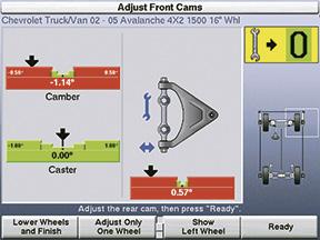 Shim-Select II * Feature CAMM cuts adjustment time in half on vehicles with front shims, dual cam