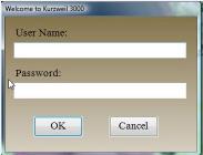 When Kurzweil 3000 restarts, the Kurzweil 3000 Welcome window appears. New user: type a Username in the text box. The next time you login, your username will be in the Username list.
