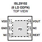 Parts Ambient Light Sensor: Part # ISL29102.