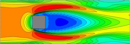 Velocity vector fields <V> of the surface-mounted cube