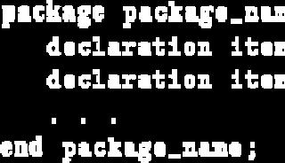 Package Organize and store declaration information, such