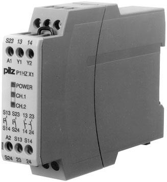 Unit features Safety features Gertebild Bildunterschrift_gertespezifisch Two-hand control device for safety circuits Approvals Gertemerkmale Positive-guided relay outputs: 2 safety contacts (N/O),