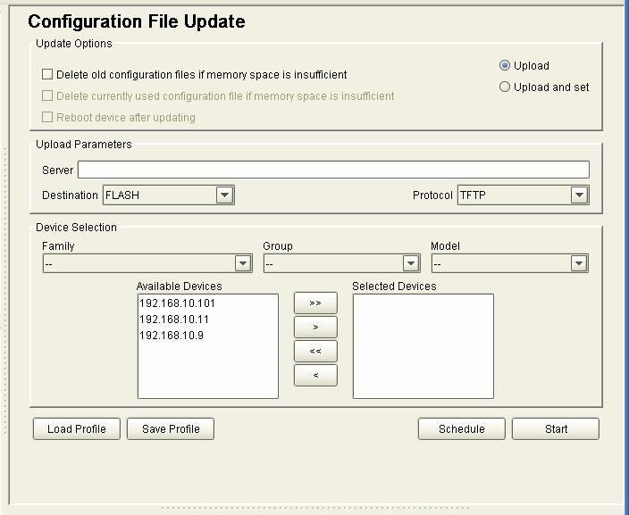 10 CONFIGURATION FILE UPDATE Device configurations can be updated through the Configuration File Update Operation