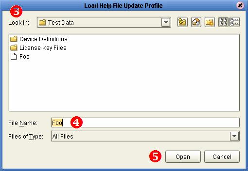 13.3 LOADING A HELP FILE UPDATE PROFILE 1. Click on the button. 2. A confirmation box will be displayed. Click to proceed. 3.