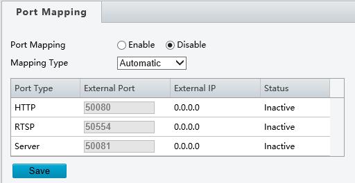 10 Port Mapping 1. Click Setup > Network > Port Mapping. 2. Enable Port Mapping and select mapping type.