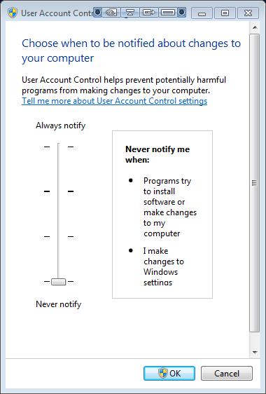 Modify user access control