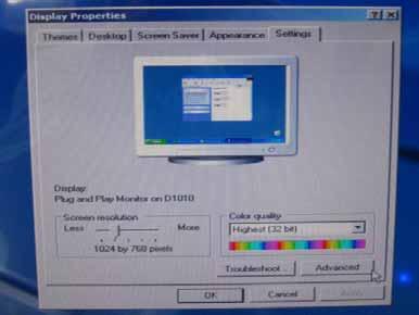 Windows XP. Please look at the steps to adjust it as below.